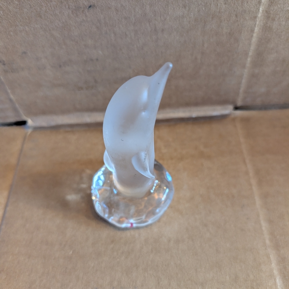 2/20$ Goebel Frosted Glass dolphin Figurine